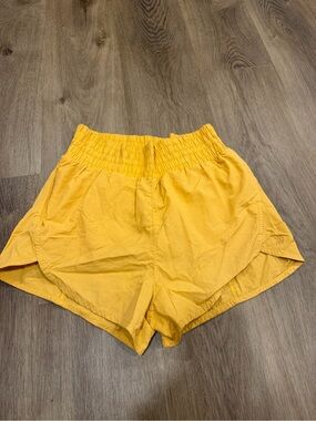 all in motion Yellow Smocked Waist Athletic Shorts